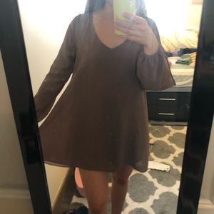 Brown long sleeve dress